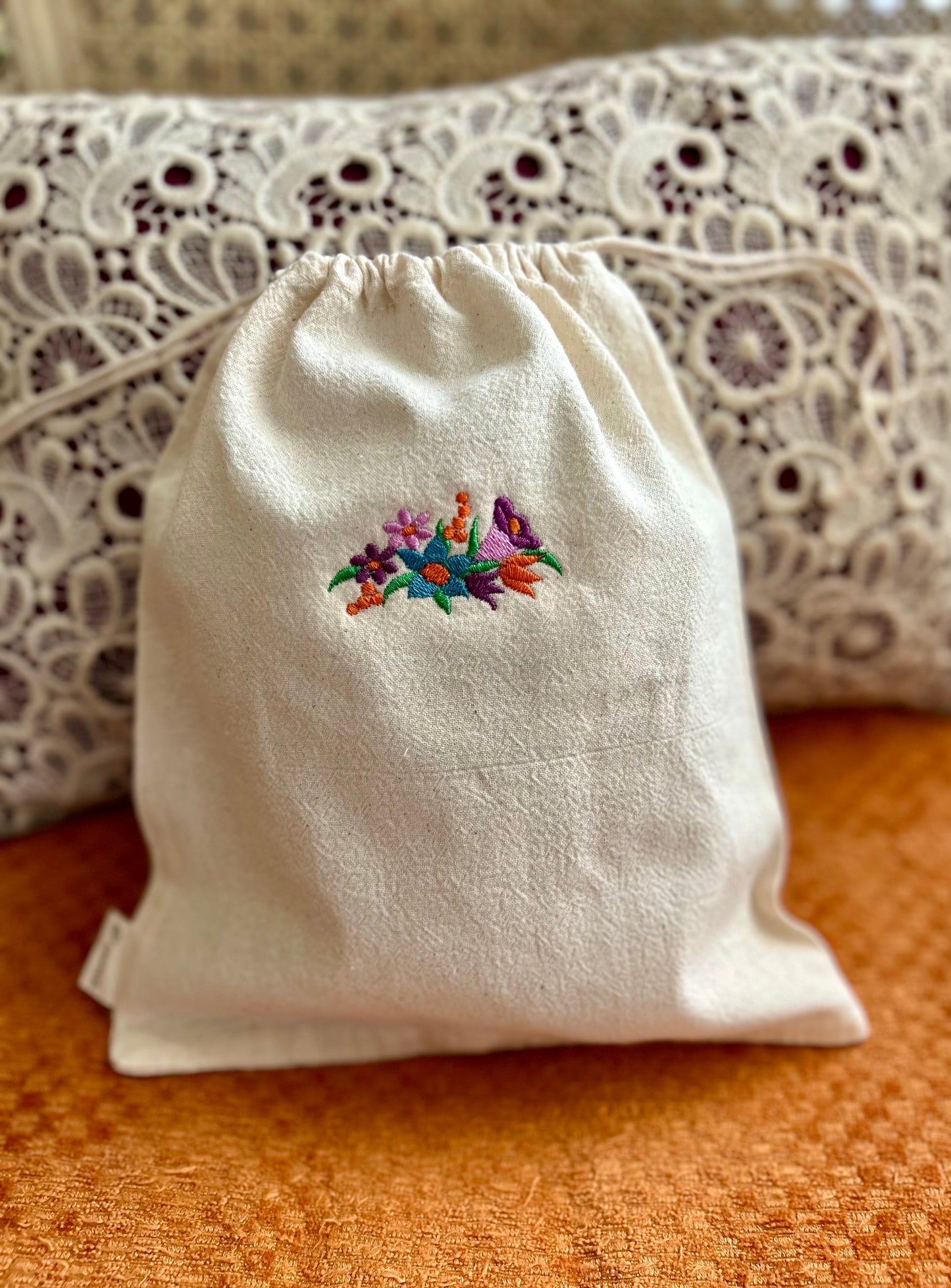 Flower Drawstring Produce Bag