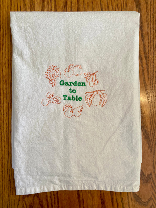 Garden to Table Flour Sack Towel