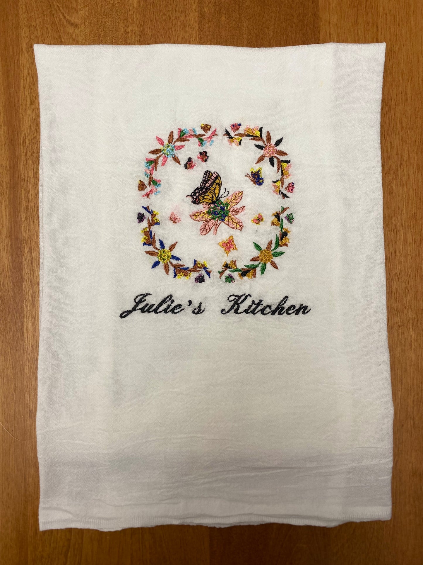 Personalized Butterfly Flour Sack Towel