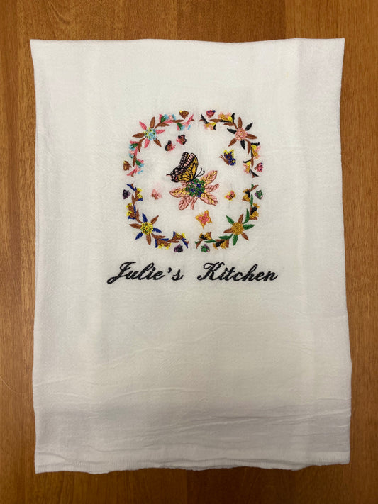 Personalized Butterfly Flour Sack Towel